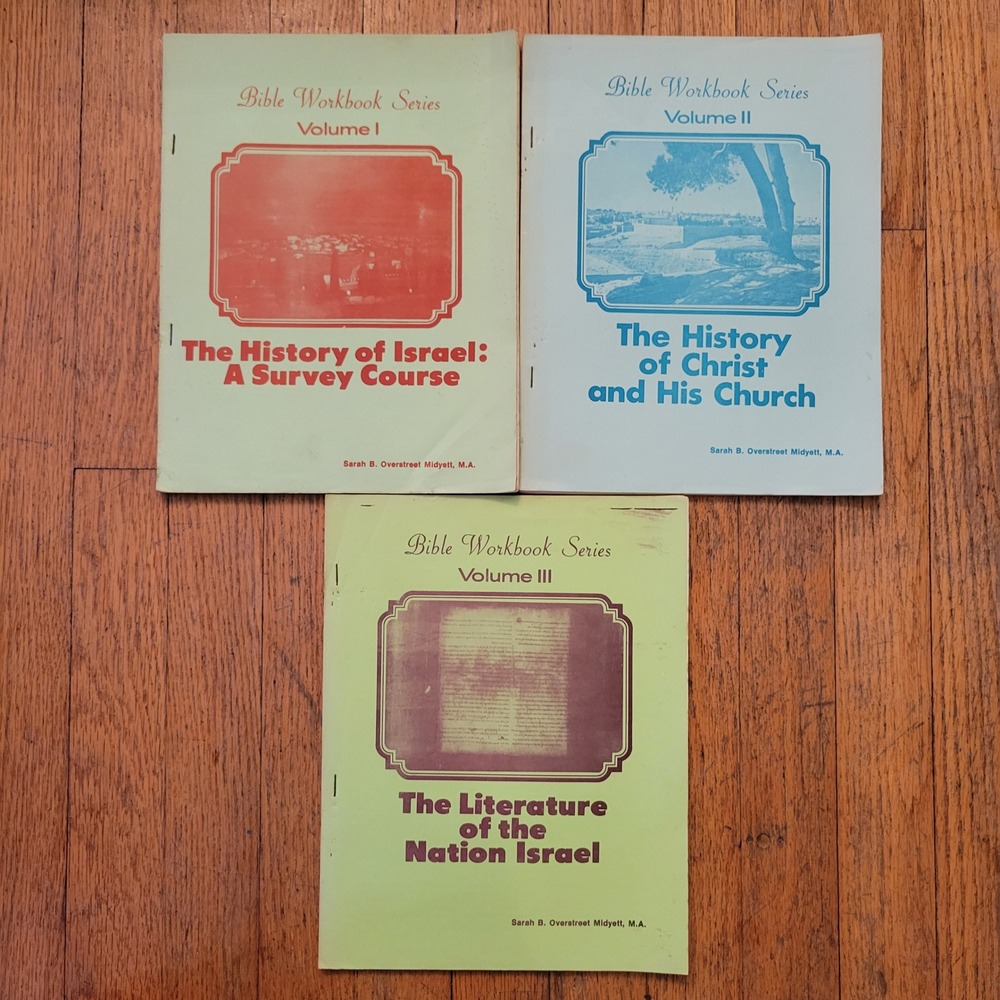 Sarah B Overstreet Midyett Bible Workbook Series Vol I II III History Israel